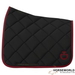CT Diamond Quilted Dressur Underlag - Black/Bordeaux