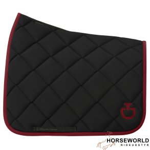 CT Diamond Quilted Dressur Underlag - Black/Bordeaux