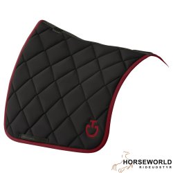 CT Diamond Quilted Dressur Underlag - Black/Bordeaux