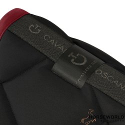 CT Diamond Quilted Dressur Underlag - Black/Bordeaux