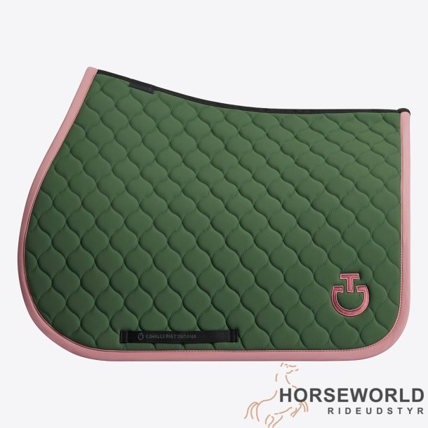 CT Circular Quilted Spring Underlag - Green/Rose