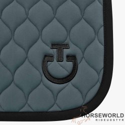 CT Circular Quilted Spring Underlag - Petroleum/Sort