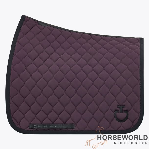 CT Circular Quilted Dressur Underlag - Plum/Sort