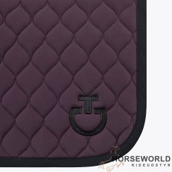 CT Circular Quilted Dressur Underlag - Plum/Sort