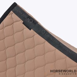 CT Circular Quilted Dressur Underlag - Camel/Sort