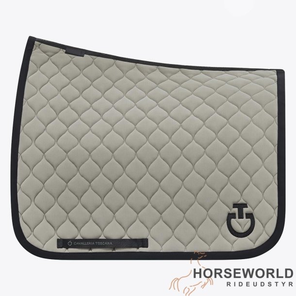 CT Circular Quilted Dressur Underlag - Dusty Green/Sort