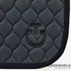 CT Circular Quilted Dressur Underlag - Dark Grey/Sort