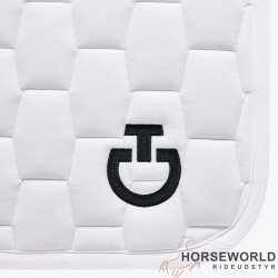 CT Geometric Quilted Dressur Underlag - Hvid