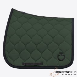 CT Circular Quilted Jersey Spring Underlag - Jungle Green/Black
