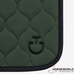 CT Circular Quilted Jersey Spring Underlag - Jungle Green/Black