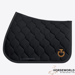 CT Circular Quilted Jersey Spring Underlag - Black/Foxtrot