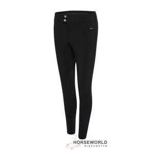 Samshield Chloe Embroidery High Waist Ridebukser Kn Grip - Sort