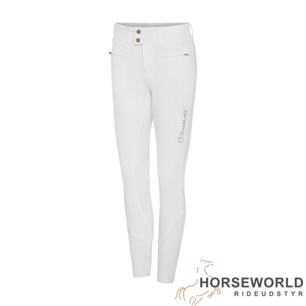 Samshield Clara Ridebukser Full Grip - Hvid/Rosegold