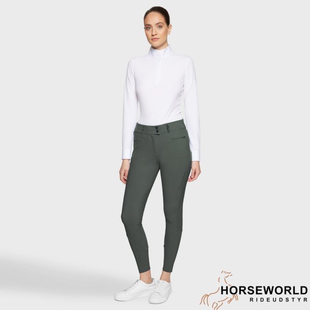 Samshield Clara Premium Ridebukser Full Grip - Dark Forest