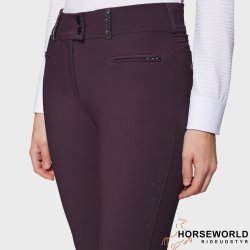 Samshield Clara Premium Ridebukser Kn Grip - Aubergine
