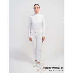 Samshield Julia Crystal Leaf LS Showshirt - Hvid