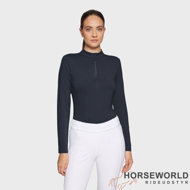 Samshield Lara Trning Polo L/S - Navy