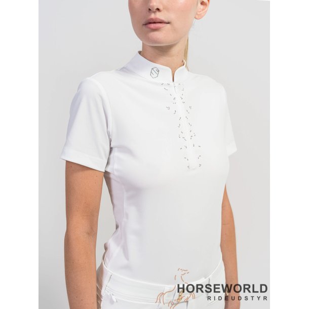 Samshield Loise Crystal Leaf SS Showshirt - Hvid				