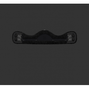 Mattes Slim-Line Asymmetric Lder Elastik Gjord med Lam - Sort/Sort