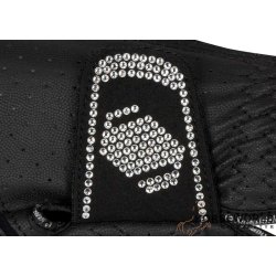 Samshield V-Skin Ridehandsker m. Swarovski - Sort/Slv