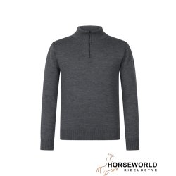 Trolle Half Zip Merino Jumper Unisex - Grey