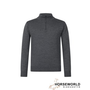 Trolle Half Zip Merino Jumper Unisex - Grey