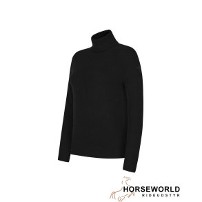 Trolle Projects Cashmere Faded Logo Turtleneck - Sort