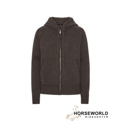 Trolle Projekts Loose Fit Extra Fine Merino Zip Hoodie - Terra Brown