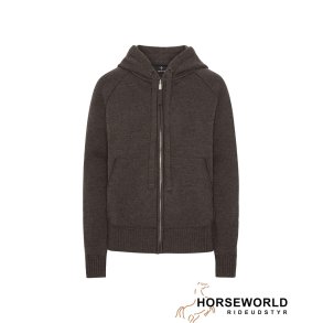 Trolle Projekts Loose Fit Extra Fine Merino Zip Hoodie - Terra Brown