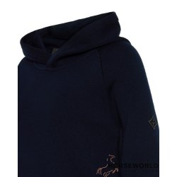Trolle Projects Loose Fit Extra Fine Merino Hoodie - Navy