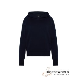 Trolle Projects Loose Fit Extra Fine Merino Hoodie - Navy