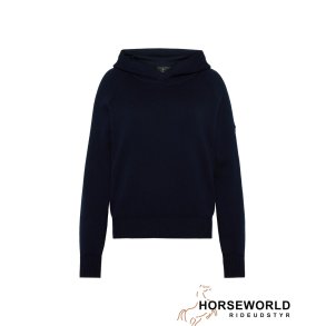 Trolle Projects Loose Fit Extra Fine Merino Hoodie - Navy