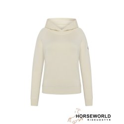 Trolle Projects Loose Fit Extra Fine Merino Zip Hoodie - Off White