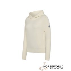 Trolle Projects Loose Fit Extra Fine Merino Zip Hoodie - Off White