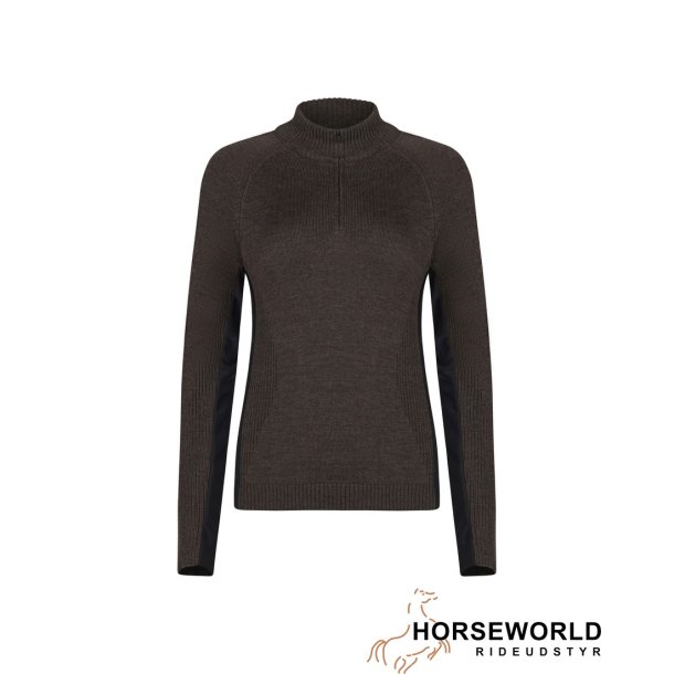 Trolle Projects Tech Half Zip Merino Wool Jumper - Terra/Sort