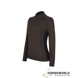 Trolle Projects Tech Half Zip Merino Wool Jumper - Terra/Sort