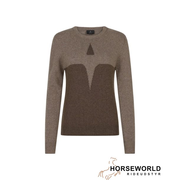 Trolle Projects Extra Fine Merino Starlogo Sweater - Terra/Light Terra