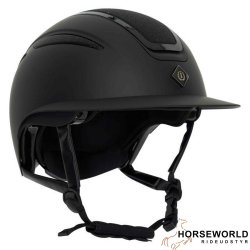 Imperial Riding Olania Deluxe Ridehjelm m. Bredt Visor - Black Glitter