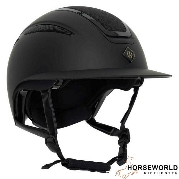 Imperial Riding Olania Deluxe Ridehjelm m. Bredt Visor - Black Glitter