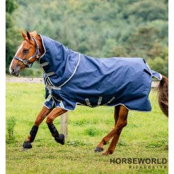 Horseware Amigo Bravo 12 Plus Bundle 50g m. 100g &amp; 200g Liner - Navy/Titanium Grey/Silver