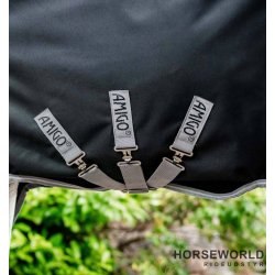 Horseware Amigo Bravo 12 Plus Bundle 50g m. 100g &amp; 200g Liner - Grey/Titanium Grey/Silver