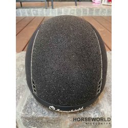 Samshield Ridehjelm Alcantara Crystal Fabric Swarovski - Sort/255 Crystal Swarovski Black Chrome