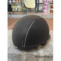 Samshield Ridehjelm Alcantara Crystal Fabric Swarovski - Sort/255 Crystal Swarovski Black Chrome