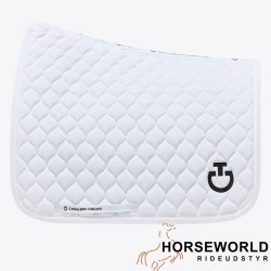 CT Circular Quilted Dressur Underlag - Hvid