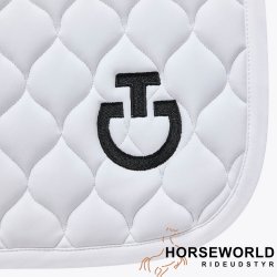 CT Circular Quilted Dressur Underlag - Hvid