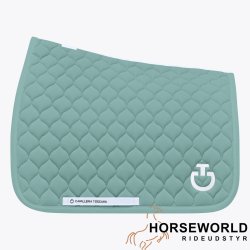 CT Circular Quilted Dressur Underlag - Light Teal Green