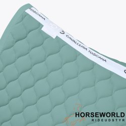 CT Circular Quilted Dressur Underlag - Light Teal Green