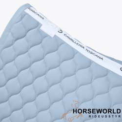 CT Circular Quilted Dressur Underlag - Blue Fog