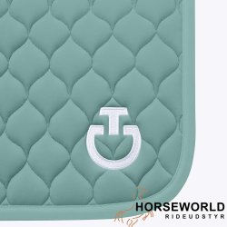 CT Circular Quilted Dressur Underlag - Light Teal Green