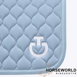 CT Circular Quilted Dressur Underlag - Blue Fog